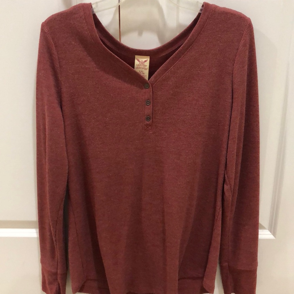 Large Red Long Sleeve Tee